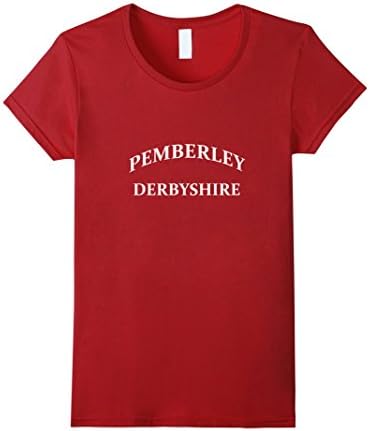 Women's Jane Austen - Pemberley Derbyshire England T Shirt Janeites XL Cranberry