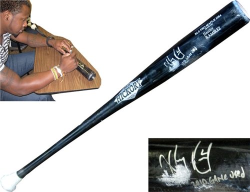Hanley Ramirez Autographed/Hand Signed 2010 Game Used Old Hickory HR4 Uncracked Bat