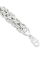 Sterling Silver Fancy Link Bracelet, Best Quality Free Gift Box Satisfaction Guaranteed