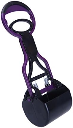 Qpet Quality Easy Clean Pickup Clip Poop Pooper Patrol Jaw Scooper Sawtooth Edge Pets Dog Cat Yard Cleaner, Black, Small,11.2"x3.7"x3.0"