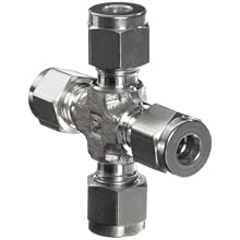 Parker A-Lok 12ECR12-316 316 Stainless Steel Compression Tube Fitting, Cross, Tube OD