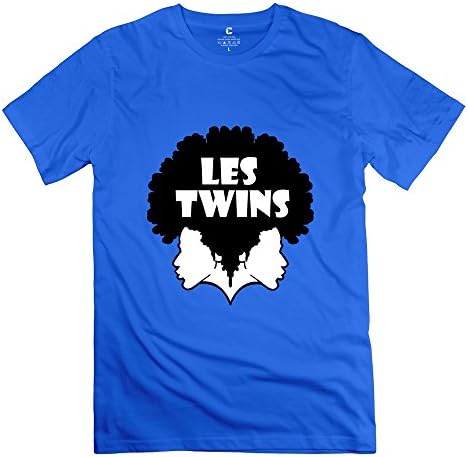 C-DIY Men's T Shirts Graphic Les Twins Hiphop Dancer S RoyalBlue