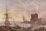12X16 inch Claude Joseph Vernet Canvas Art Rep Vieux Fort d'Italie