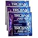 Gift Set Of Trojan Multi Speed Vibrating Ring And one package of Trojan Fire and Ice 3 condoms total in package