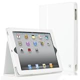 CaseCrown Bold Standby Case (White) for iPad 4th Generation with Retina Display, iPad 3 & iPad 2 (Built-in magnet for sleep / wake feature)