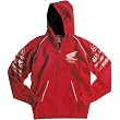 Fox Racing Honda Factory Men's Hoody Zip Casual Wear Sweatshirt w/ Free B&F Heart Sticker Bundle - Red