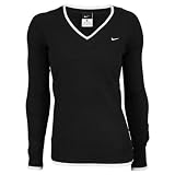 Nike Women's Accuracy Tennis Pullover V-Neck Sweater Black 389822-010