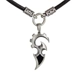 THE SWORD-BLACK --Power Protection And Authority-- Pendant With Black Leather Necklace BICO AUSTRALIA