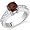 Simply Sophisticated 1.50 carats Garnet Ring in Sterling Silver Rhodium Finish Size 5