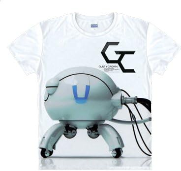 TQ Guilty Crown Ouma Shu Japan Carton Costume Breathable Round Collar Short Sleeve T Shirt T Shirt White Duanxiu1-M