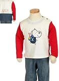 Bebini L/S Hippo Tee with Denim Detail