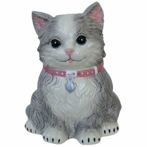 Gray Cat Piggy Bank Room Decor Gray Cat Piggy Bank Room Decor