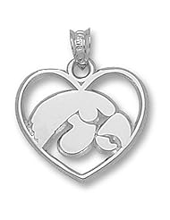 University of Iowa Hawkeyes - Tiger Hawk Heart Pendant