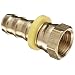 Anderson Metals Brass Push-On Swivel Hose Fitting, Connector, Barb x Dual Seat Flare