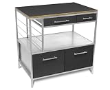 Epicurean 36 by 24-Inch Stainless Steel Kitchen Island with Slate/ Natural Epicurean Surfaces