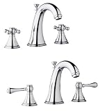 Grohe 20 801 000 Geneva Low Spout Lavatory Wideset, StarLight Chrome (Handles Not Included)