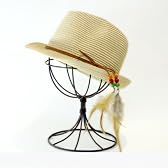 deuse 帽子 メンズレディース ペーパーフェザー中折れ帽 BEIGE/ベージュ cnak0296-be
