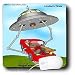 Londons Times Funny Aliens Cartoons - Illegal Abducted Aliens - Mouse Pads