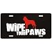 New  Belgian Malinois / Wipe Your Paws  License Plate Dog