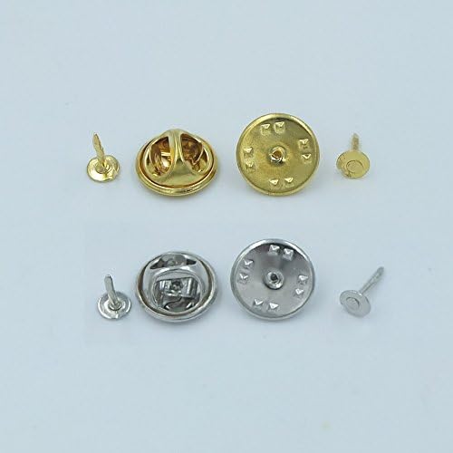 TIE Tacks Findings Pin Round Pinch Leather Leathercraft Pad Clutch 50 100 250 Nickle Gold