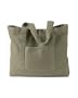 Authentic Pigment Large Canvas Tote bag, khaki green, One Size