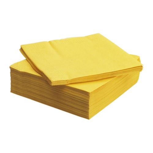 FANTASTISK 50 Pack Highly Absorbent Yellow Paper Napkin