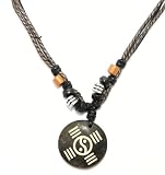 Neptune Giftware Surf Surfer Cord Necklace With Carved Bone Pendant - Fully Adjutable - Different Coloured Cords Available - YOU CHOOSE - 1118