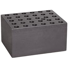 Talboys 949108 Anodized Aluminum Microcentrifuge Tube Single Heat Block, 30 Well, 7.9mm Well Diameter, 3.75" Length x 3" Width x 2" Height, For 0.5mL Tubes