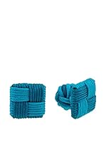 Ortiz & Reed Gemelos Multi-Color Knots Cufflinks (Azul)