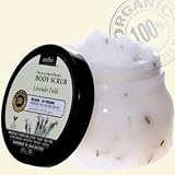 Organic Body Scrub - natural Dead sea salt, moisturizing shea butter - Lavender