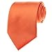 TopTie Mens Necktie Solid Color Orange Ties, Formal Neck ties, Gift Ideas