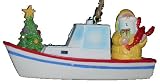 Santa on Lobster Boat Christmas Ornament