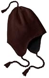 NEW District Threads - Knit Hat with Earflaps Chocolate Brown-OSFA