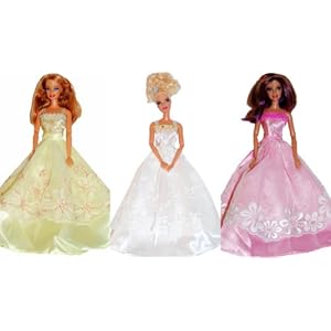 Barbie Doll Dresses - The Royal Wedding Collection (3 Dress Set) DOLLS NOT INCLUDED Barbie Doll Dresses - The Royal Wedding Collection (3 Dress Set) DOLLS NOT INCLUDED