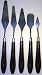 ARTISTS SPATULAS 5pc set w/WOODEN HANDLES = oil painting, ceramics, jewelers & hobbies