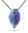 Necklace - N93 - Murano Style Glass ~ Pastel Leaf