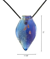 Necklace - N93 - Murano Style Glass ~ Pastel Leaf