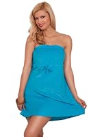 bikini slip, Hot from Hollywood, Slip On Beach Terry Cloth Cover Up Glitter Ruffle Adjustable Tie Summer Swimwear