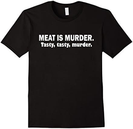 Men's Meat Is Muder Tasty Tasty Murder T Shirt 2XL Black