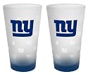 New York Giants Frosted Pint Glass (16-Ounce, Set of 2)