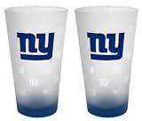 New York Giants Frosted Pint Glass (16-Ounce, Set of 2)