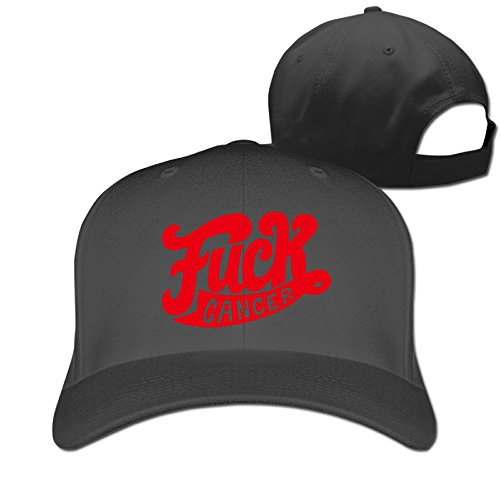 Fight Again Fuck Cancer Unisex Solid Adjustable Baseball Cap Black