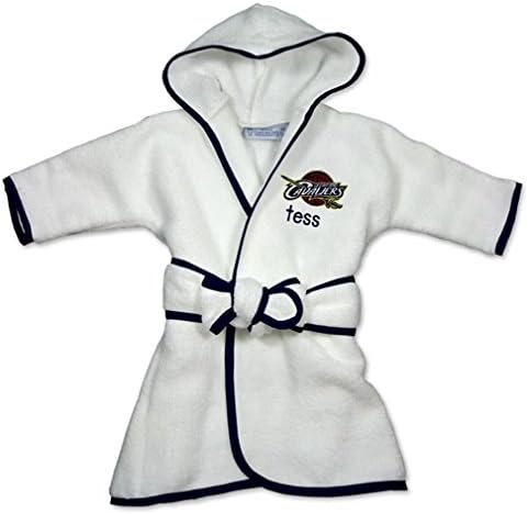 Designs by Chad and Jake Baby Personalized Cleveland Cavaliers Robe One Size White