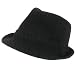 New Wool Pinstripe Stingy Fedora Trilby Hat Black Large Extra Large