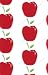 Mod Retro Large Red Apples on White Kitchen Wallpaper