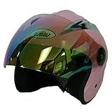 Motorcycle Street Bike Open Face 3/4 Adult Helmet Pink