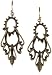 Lucky Brand Gold-Tone Openwork Swing Hoop Earrings
