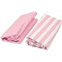 Tadpoles Striped and Solid Fitted Sheet, Set of 2, Pink