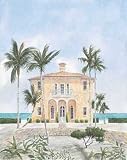 1200 Ocean Blvd - Artist: David Nichols - Art Print Poster - With a Black Wood Frame - Image Size: 14.00 by 17.00 inches Art Print Poster - With a Black Wood Frame