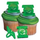 12 pack Green Lantern Movie Cupcake Rings